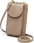 S-ZONE PU Cuir RFID Blocage Crossbody Cell Phone Bag pour les femmes Wallet Purse