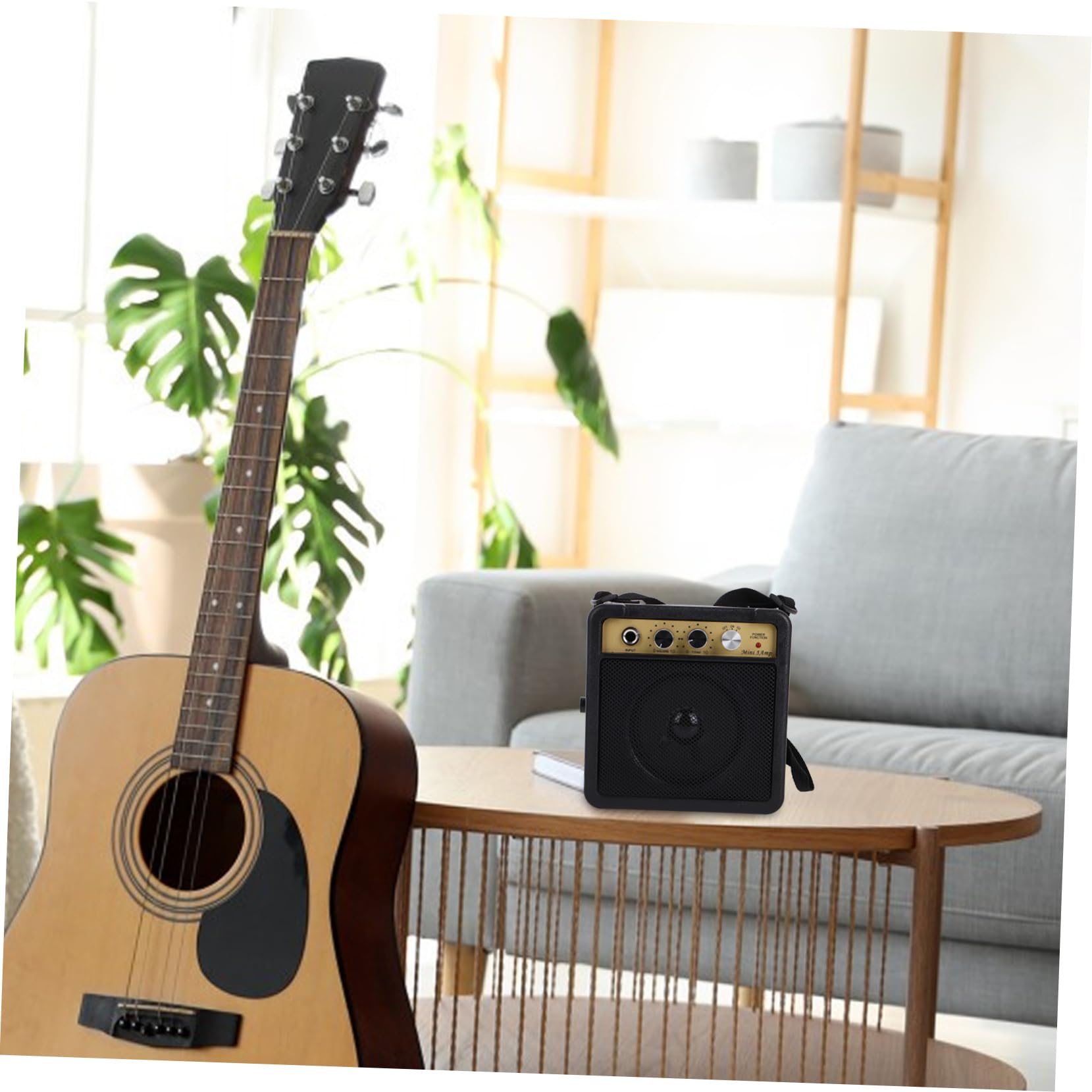 Mini Amplificatore per Chitarra Elettrica 5w, Nero | Struttura Robusta, Suono ad Alta Fedeltà, Plastica e Metallo, senza Batteria