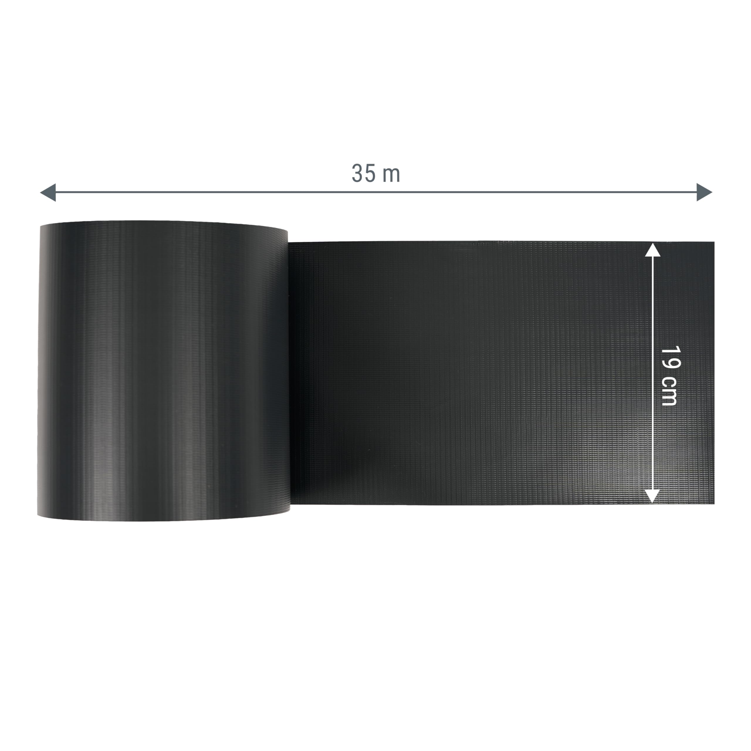 Sillar Frangivista Recinzione in PVC, Rotolo Frangivista Giardino 105m (3 pezzi-35 m x 19 cm), 450 g/m², Grigio Scuro, con Clip, Resistente UV e Intemperie, per Balcone Terrazza Esterno
