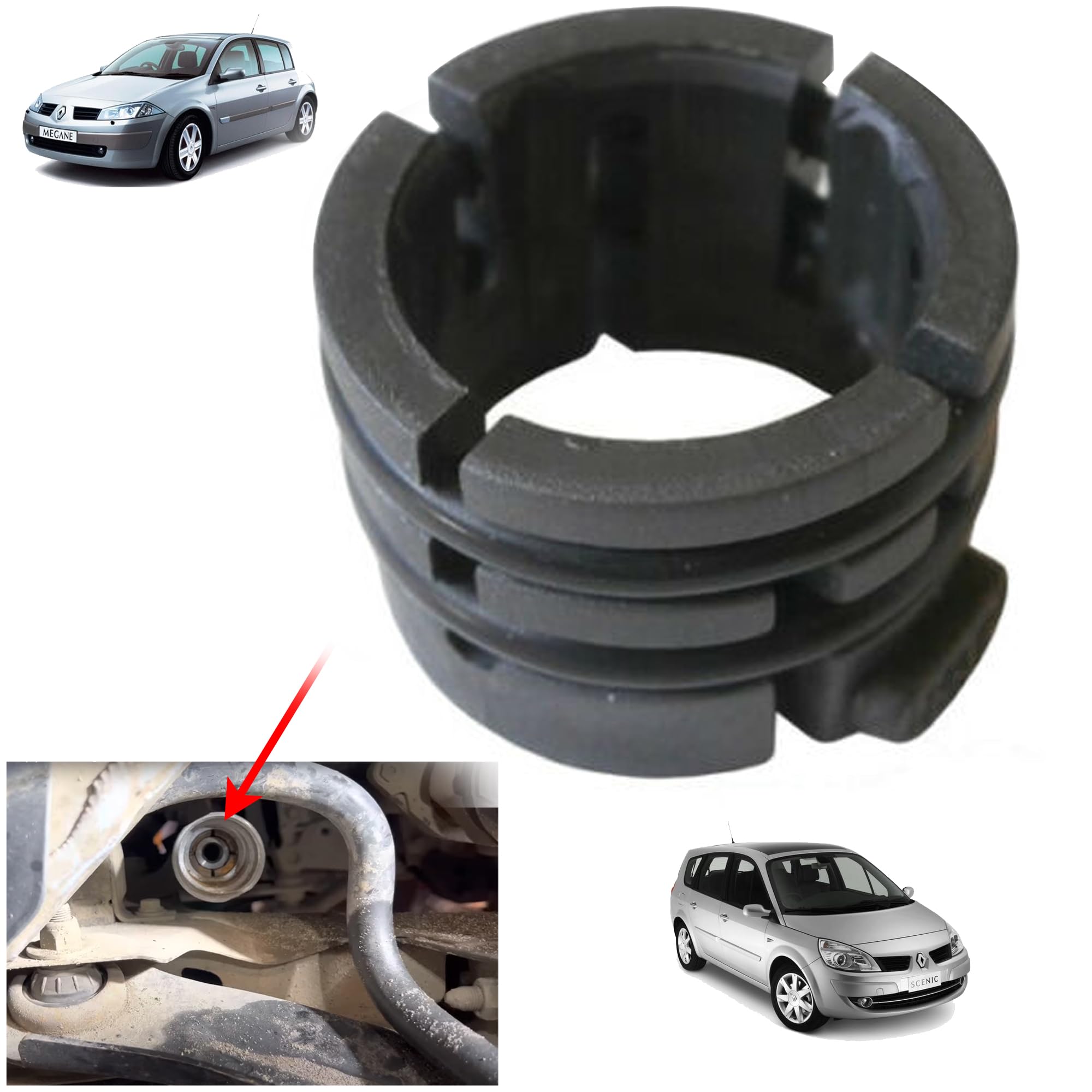 Partsline Kit de Réparation Bague d'Etanchéité pour Crémaillère de Direction AVEC Joints compatible avec CLIO III FLUENCE KANGOO II SCENIC II - 490016514R 490019110R