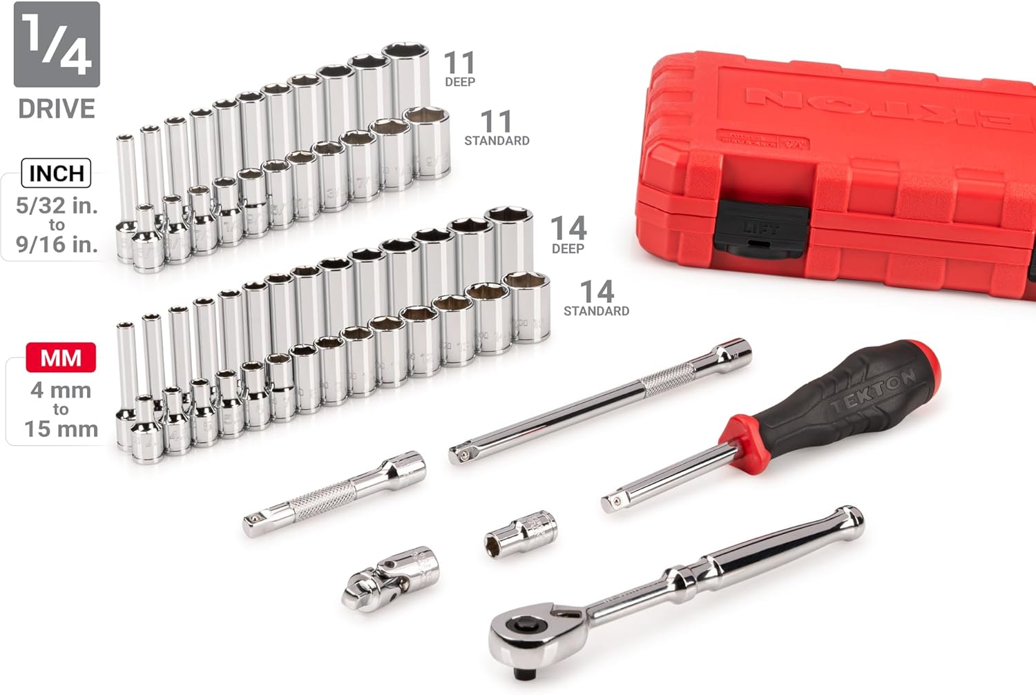 TEKTON Socket and Ratchet Set (212-Piece) - Image 3