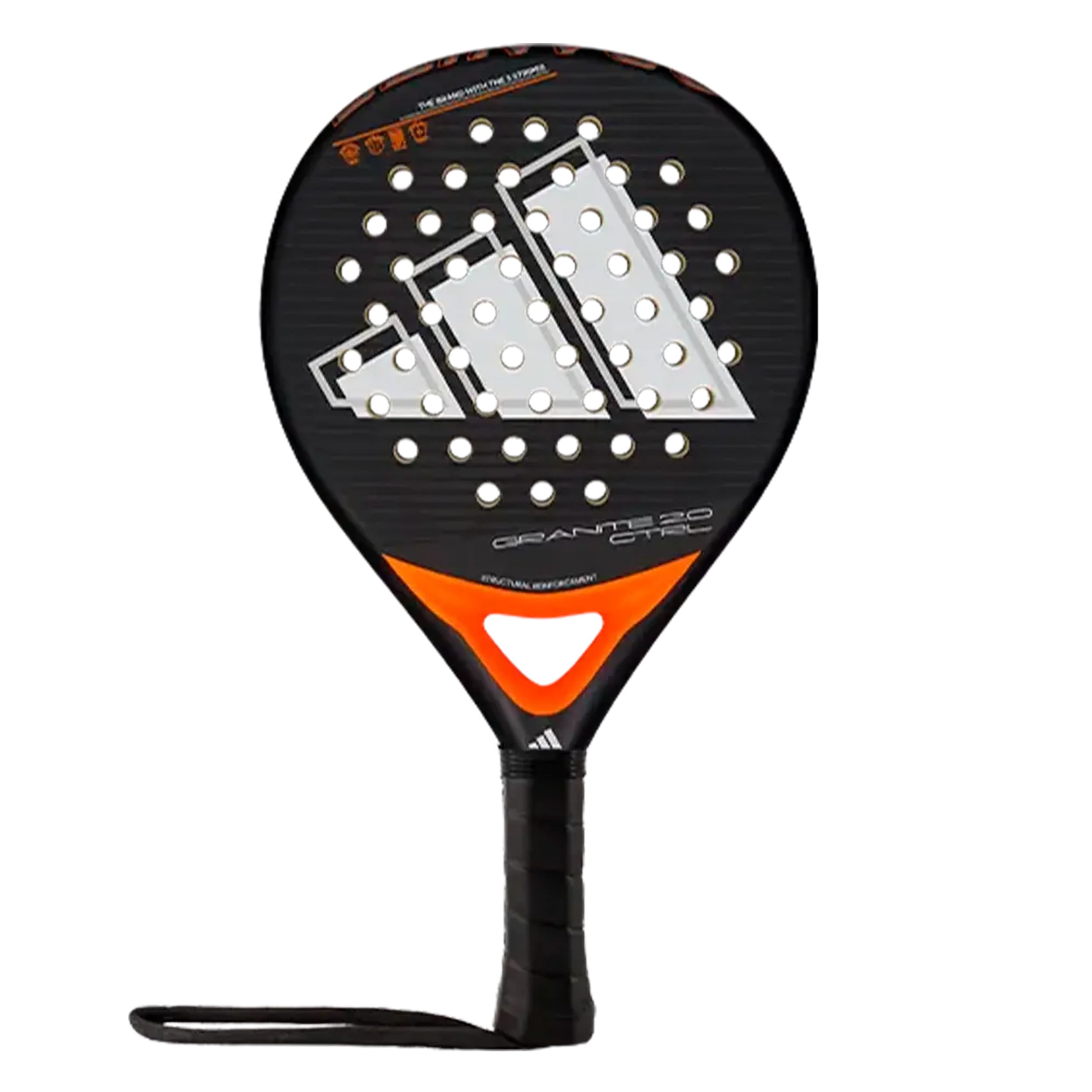 Pala de Padel adidas Granite Ctrl 2.0 (Exclusiva PadelPROShop) Forma Redonda, Negra, Goma eva Soft Performance, Fibra de Vidrio