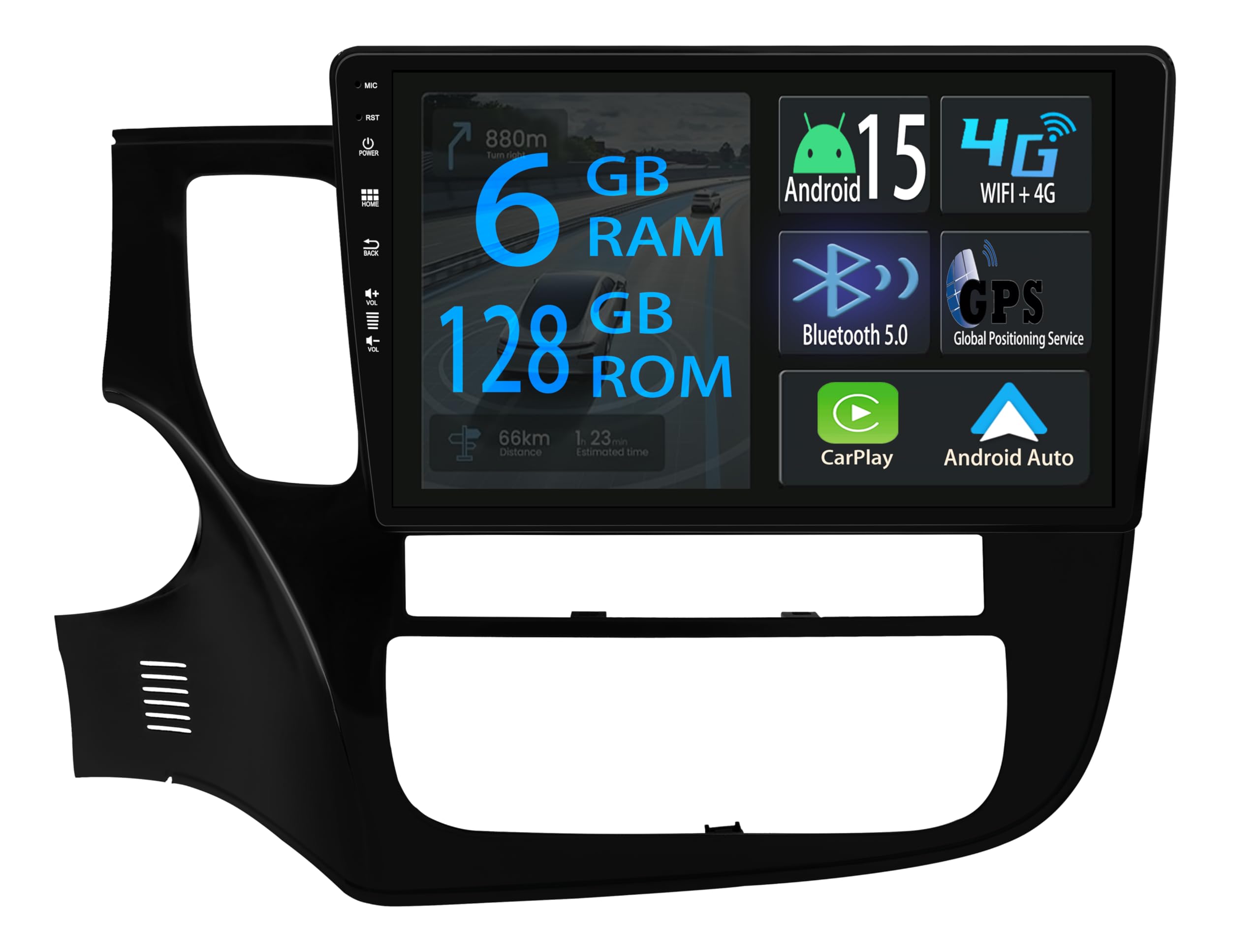 Autoradio Android 15 résout les problèmes de navigation GPS de votre Mitsubishi Outlander - 8