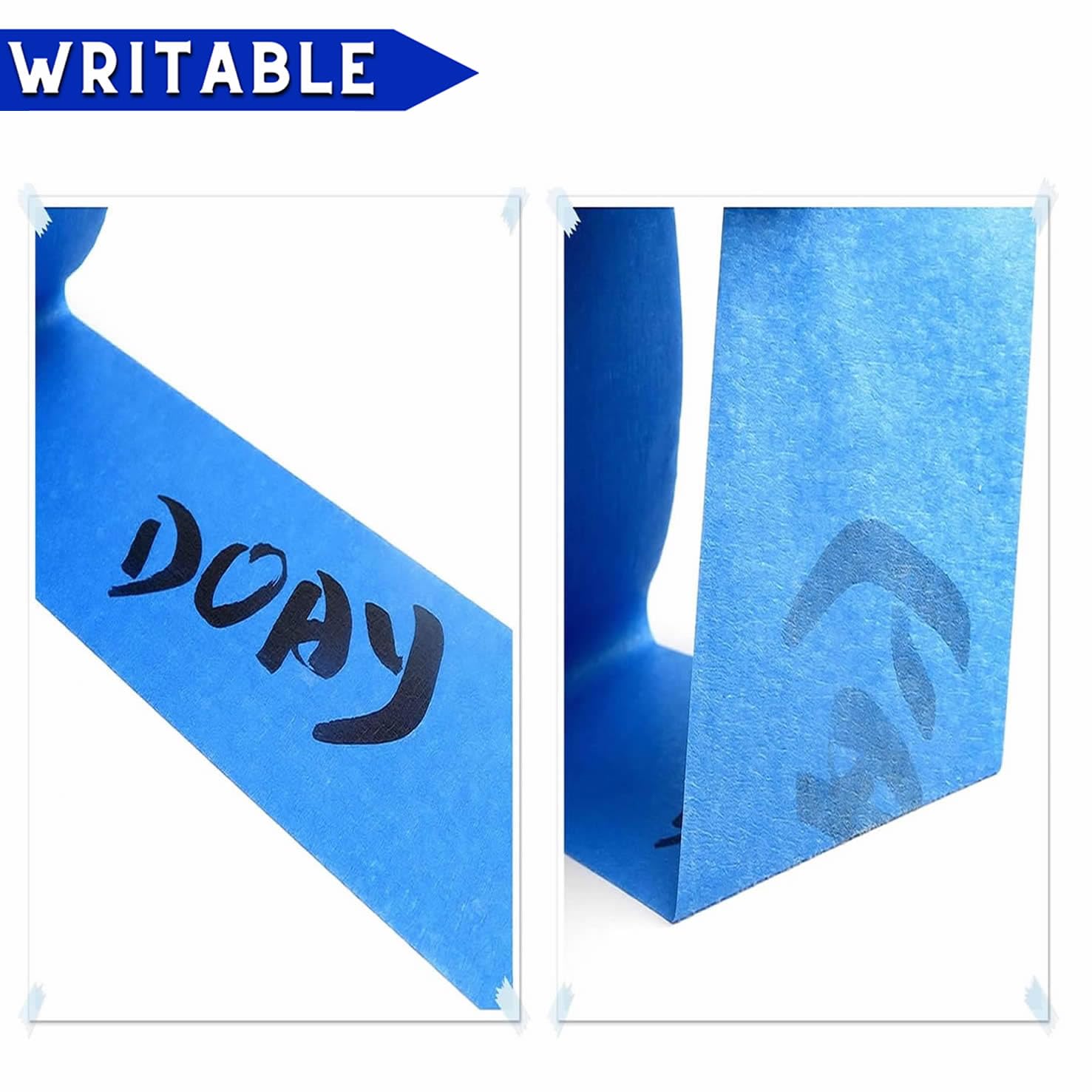 Blue Painters - Cinta adhesiva para pintura y enmascarar (4 x 45 yardas), fácil y limpia, uso en múltiples superficies, calidad mundial ISO 9001, no deja residuos