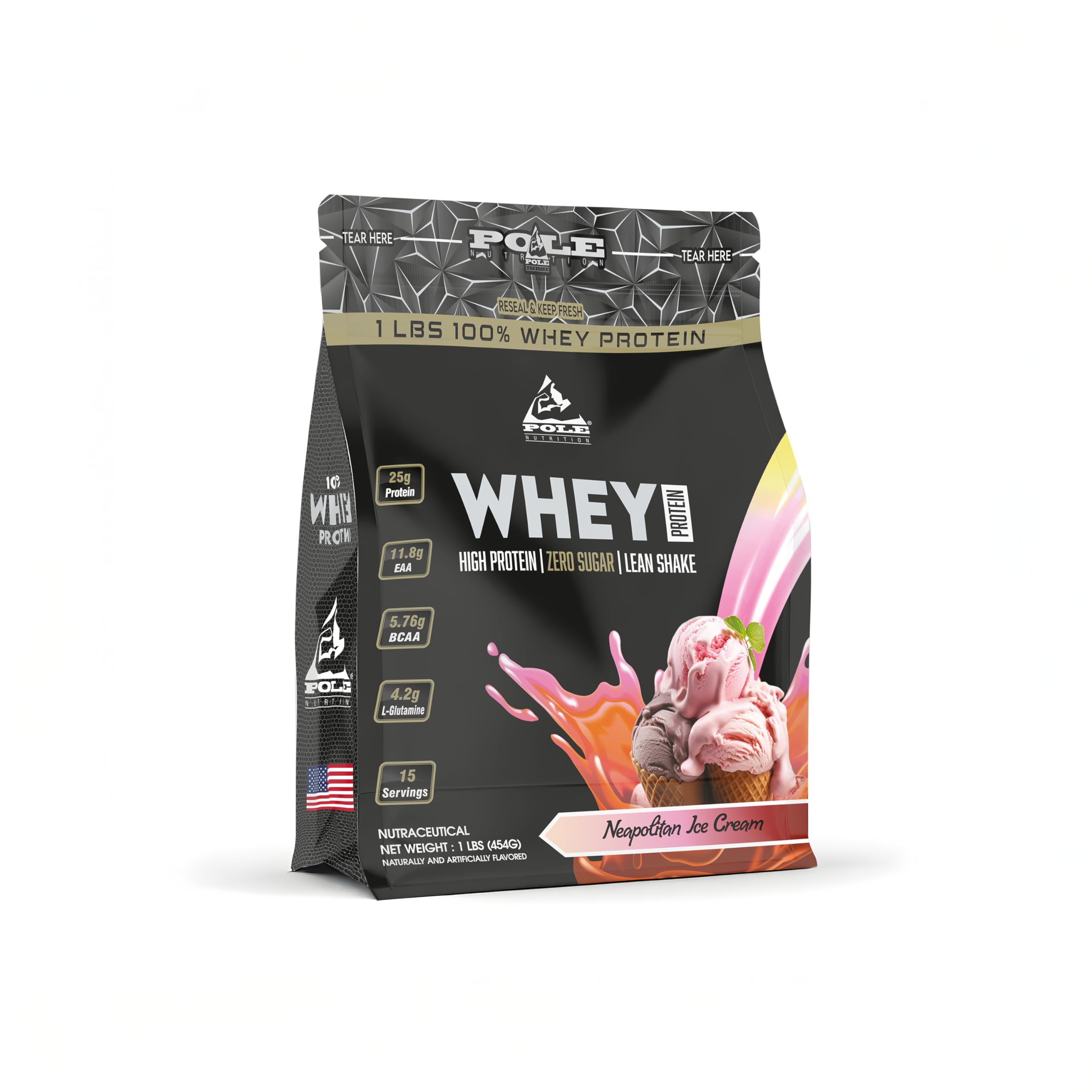 Pole Nutrition Whey Protein | Lean Muscle Shake | High Protein, Zero Sugar | 1 Lbs (454g) | Supports Recovery & Muscle Growth (1 lbs, TIRAMISU CAKE) — Amazon image 12