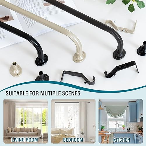 Miniatura 8 de Varillas de cortina para ventanas de 28 a 48 pulgadas