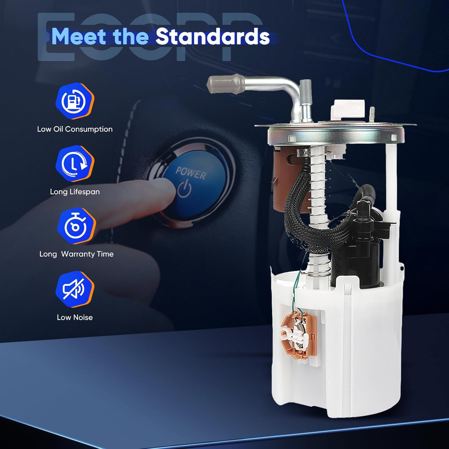 ECCPP Electric Fuel Pump Module Assembly E3769M Fit for Chevy Trailblazer 2008-2009, for GMC Envoy 4.2L 2008-2009, for Isuzu Ascender 4.2L 2008, for Saab 9-7x 2008-2009, Replaces FG0833, SP6077M