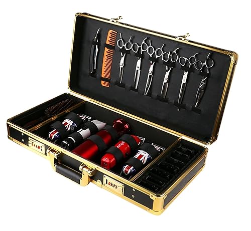 Estuche de peluquero para estilista, maletín de transporte para cortapelas, tijeras y peines de herramientas, 21.65 x 10.63 x 3.94 pulgadas