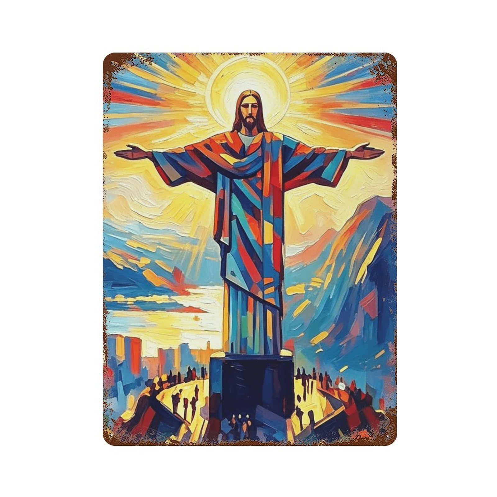 MGHTGRWE Christ Epiphany (2) Poster Wall Art Iron Vintage Metal Tin Sign Modern Home Cofffee Club Art Bar Shop Decor 40x30cm