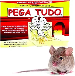 Armadilha Adesiva para Ratos e Camundongos Pega Tudo - Sem veneno