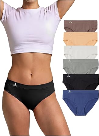 Balanced Tech Women's Seamless Bikini Hipster Panties pack of 3