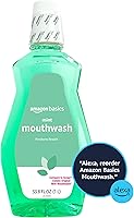 Vista 3 de Yaxa Basics Enjuague bucal Fresh Breath, menta, 33.8 onzas líquidas, (anteriormente Solimo)