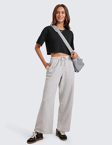 Miniatura 3 de CRZ YOGA - Camisetas de manga corta de algodón Pima para mujer, holgadas, para entrenamiento, yoga, casual, atléticas, para correr, con cuello