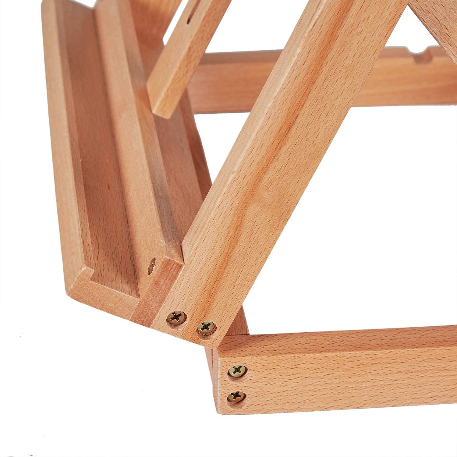 Tabletop Studio H-Frame Hölzerner Staffelei-Massiv-Buchenholz-einstellbare Künstler des Desktops Wood-Staffeltisch for Künstler, Anfänger & Teens-Holds Leinwand-Kunst bis 23"hoch