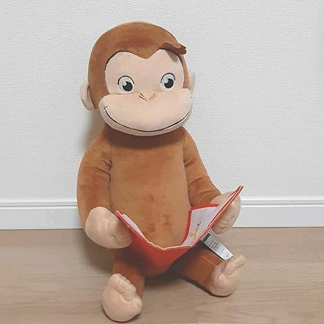 Amazon おさるのジョージ メガジャンボ絵本ぬいぐるみ ぬいぐるみ おもちゃ