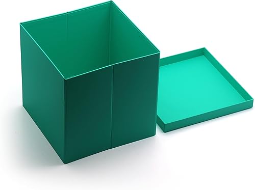 Miniatura 7 de AVUX Cajas de regalo de 9 x 9 x 9 pulgadas (paquete de 2) con tapas y cinta, una caja de regalo rígida de color verde plegable y reutilizable para