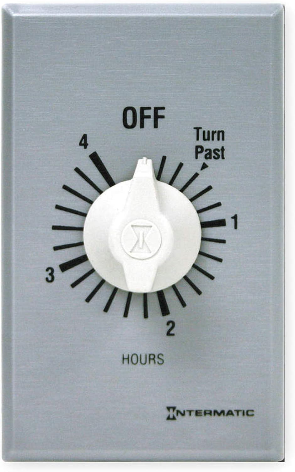 Intermatic FF4H SPST Timer Spring Wound, 4 Hour, Silver