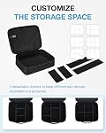 Bagsmart Electronic Organizer, Large Double Layer Cable Bag, Travel Organizer Bag, Electronics Accessories Storage Cases for iPad,Cables, Chargers, Hard Drive, Game Cards