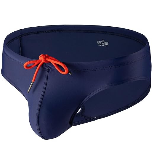 Summer Code Sunga masculina lisa com cordão, biquíni esportivo