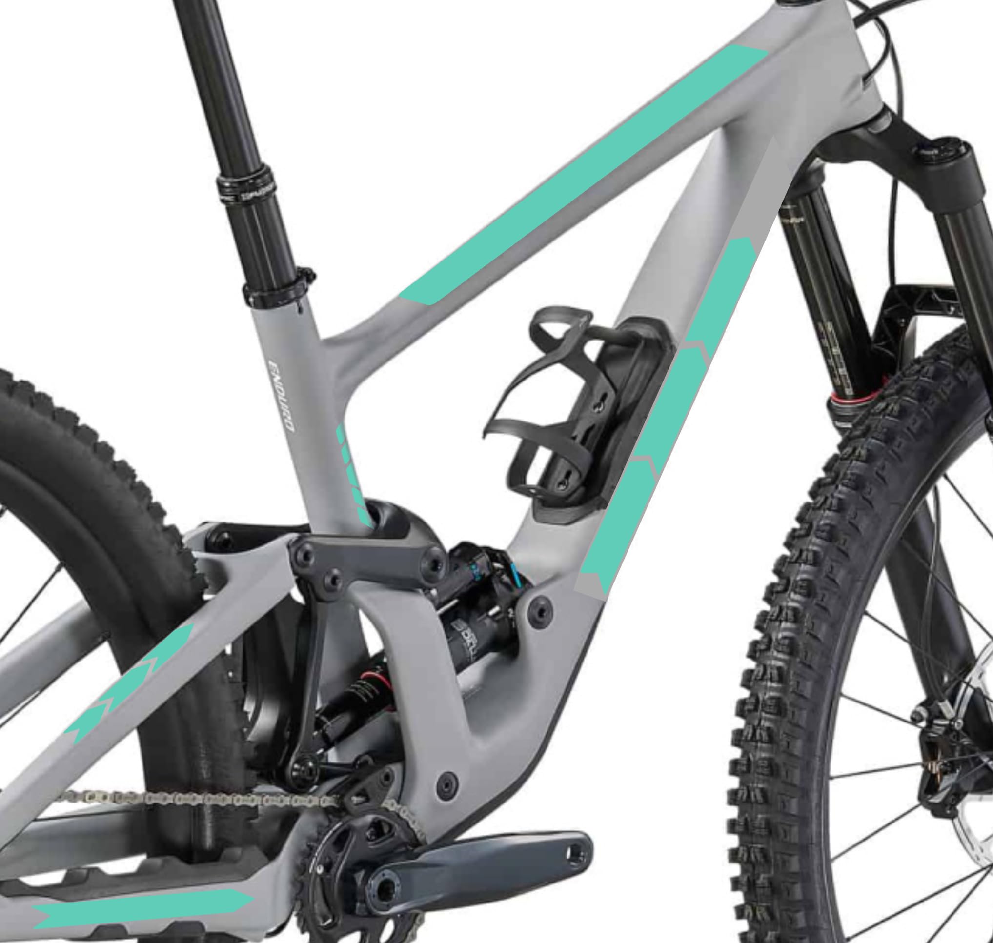 Set 10 Adesivi Stickers Decal Telaio Bici Bicicletta Kit adesivi telaio MTB BDC Universale Protezione COD. B0188 (MENTA 55)