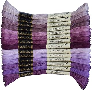 Embroidery Floss - Cross Stitch Threads - Friendship Bracelets Floss - Crafts Floss - 14 Skeins Per Pack Embroidery Floss, Dark Violet Gradient