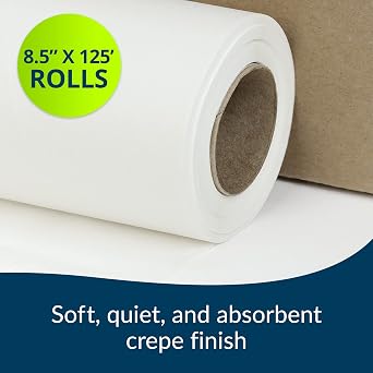 TIDI 980898 Choice Chiropractic Face Paper Roll, 8.5 in x 125 ft, 25 Rolls