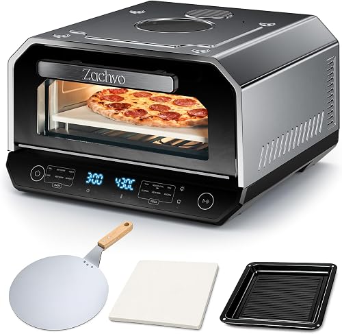 ZACHVO Four à pizza électrique, 450 °C, pizza napolitaine…