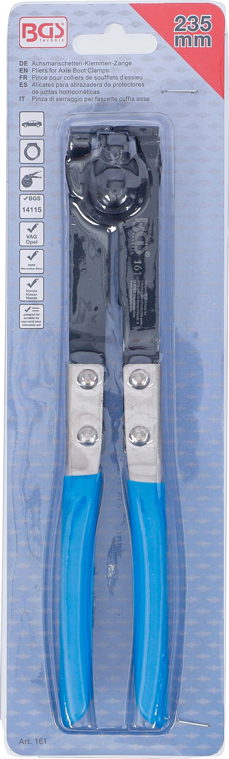BGS 161 | Alicates para abrazadera de protectores de juntas homocinéticas | 235 mm