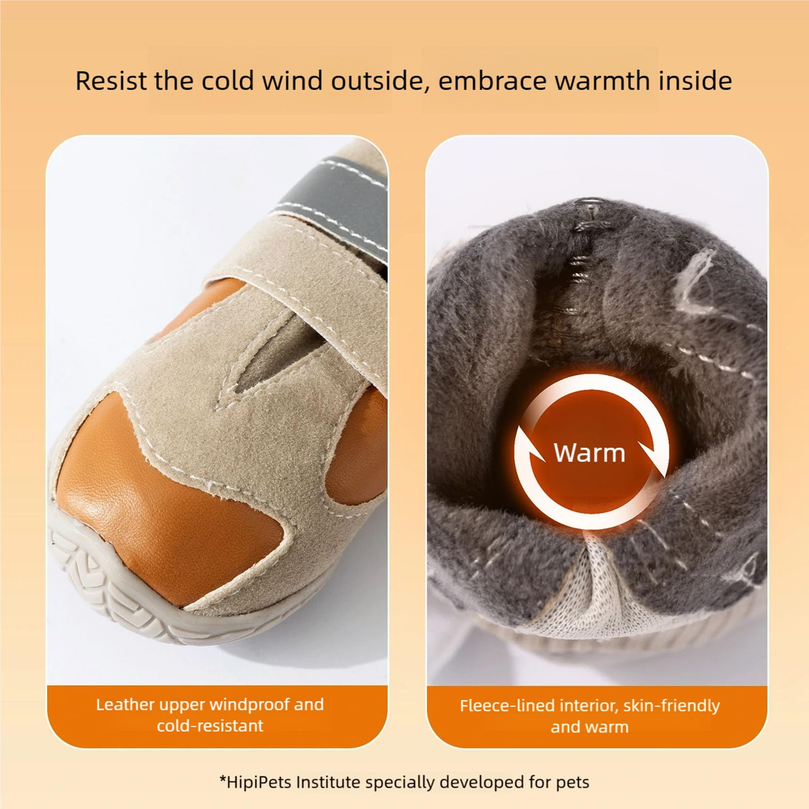 Di 4 protezioni per zampe di cane ispessite antiscivolo suola interna in pile stivali per cani scarpe in peluche per passeggiate escursioni scarpe peluche