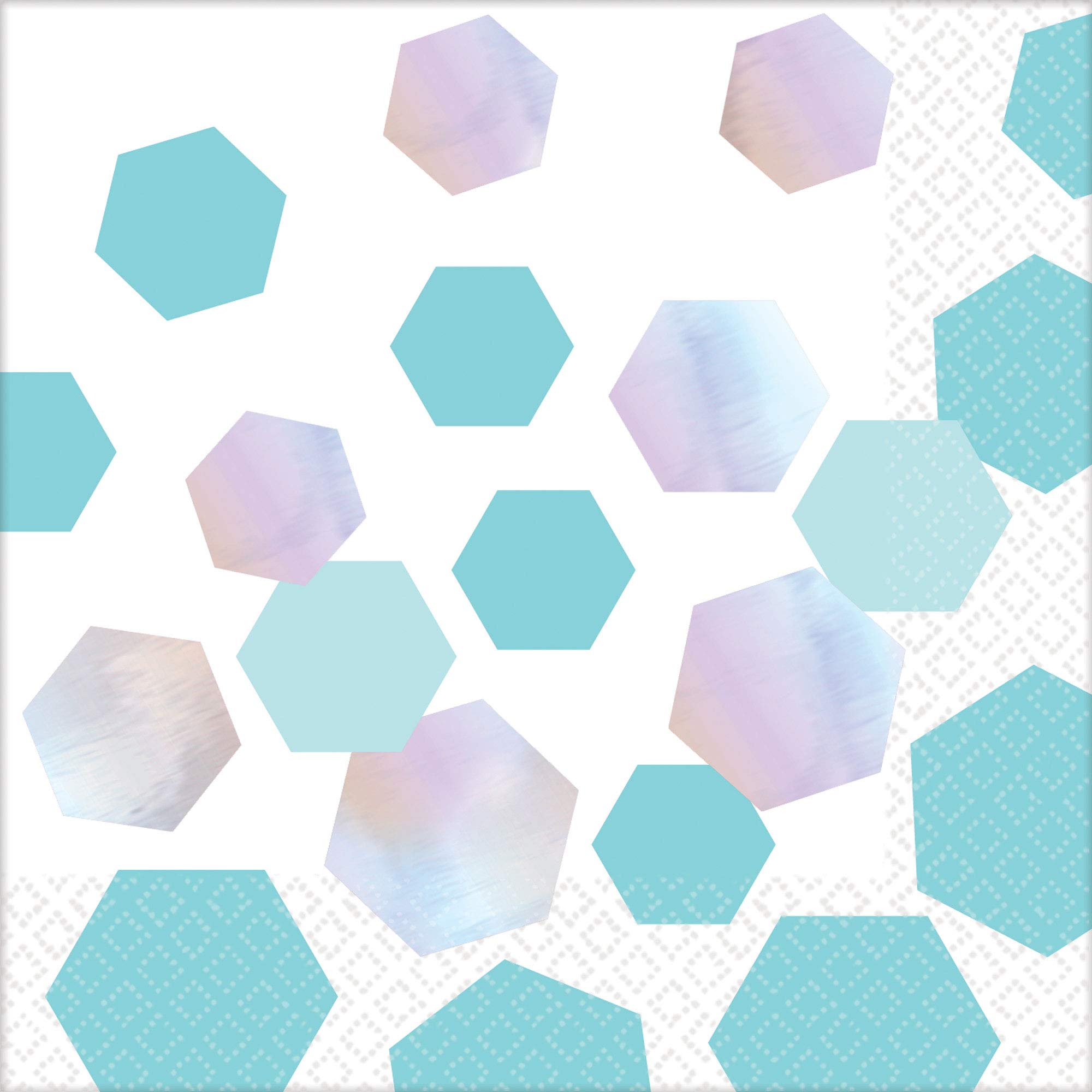 Amscan 502169 serviettes de table gaufrées et multicolores Shimmering Party