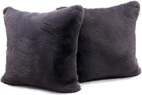 Miniatura 8 de Funda de almohada de piel lanosa, paquete de 2 unidades decorativas para el hogar, serie de lujo, estilo súper suave, funda de cojín para sofá,