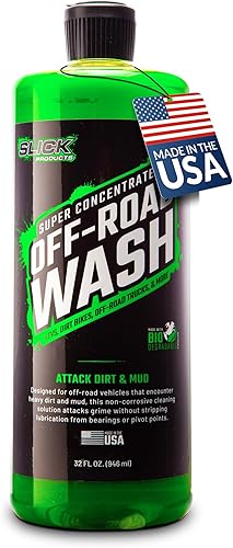 Slick Products Total Off-Road Wash Super Concentrate - Jabón de espuma gruesa para lavado de autos con fórmula híbrida de cerámica para motocross,