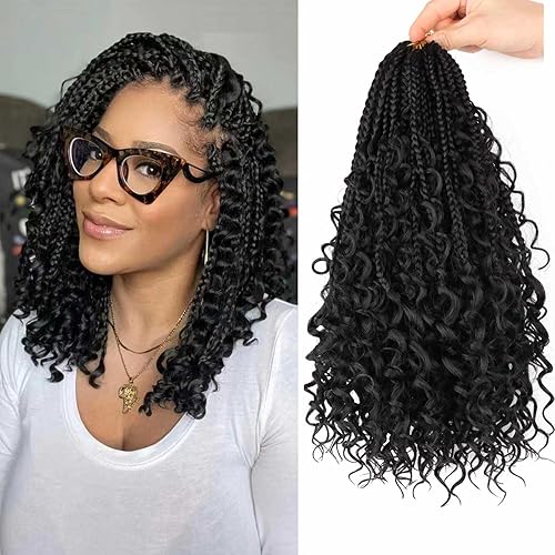 8 Packs Bohemian Box Braid Hair Crochet Box Braids with