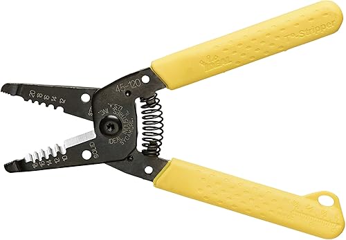 Miniatura 8 de IDEAL - Pelacables eléctricos 45-121 T-6 T-6 T-14-26 AWG, pelacables amarillo con agujeros de bucle, nariz de alicates, apertura automática con