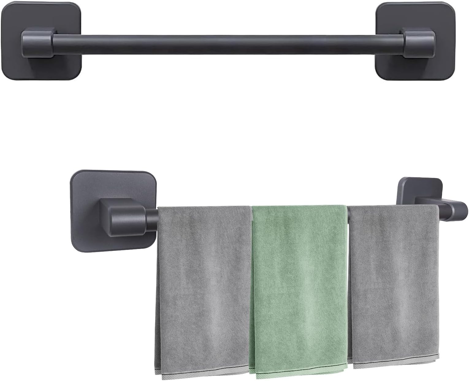 Self Adhesive Towel Rail – No Drilling Towel Bar for Bathroom & Kitchen, Stick-On Towel Holder, Easy Installation, Strong Adhesive Bathroom Accessory (50cm)