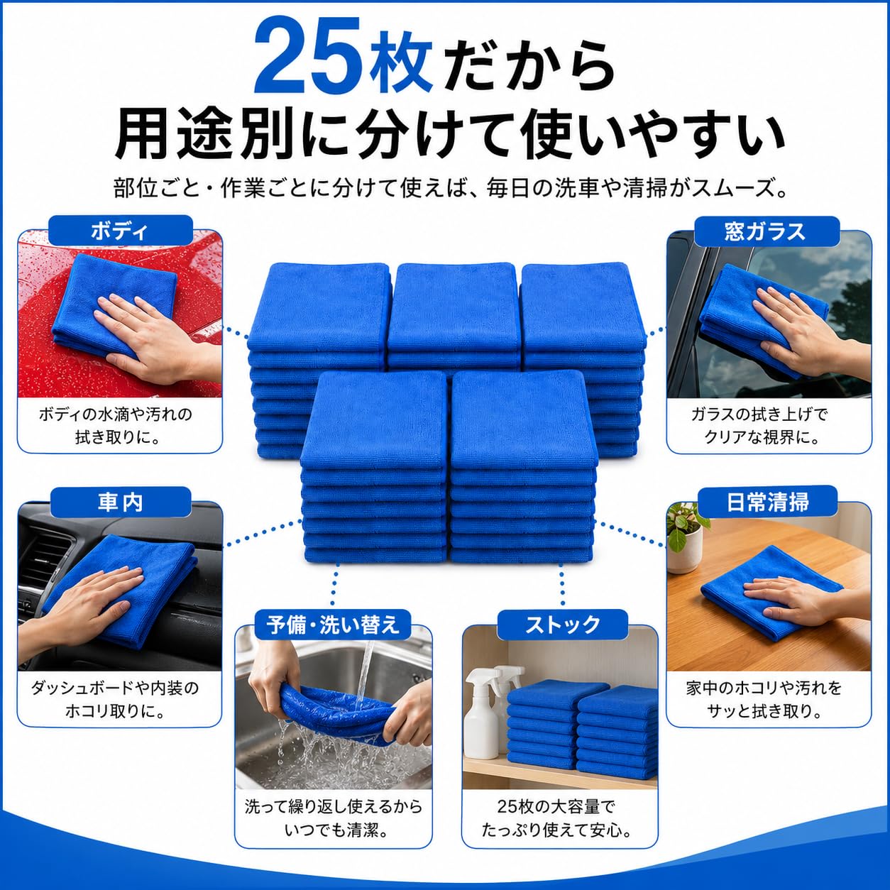 Amazon.co.jp: TARO WORKS 洗車タオル マイクロファイバー 洗車タオル