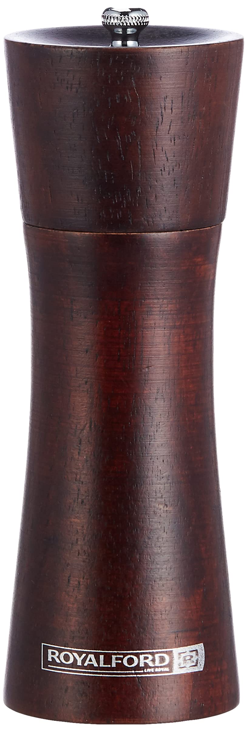 Wooden Pepper Mill - Portable Grinder Manual Mills Solid With Strong Adjustable Ceramic Grinders Ideal Spice Shaker For Pepper, Chilli, Cloves, Herbs & Mixtures Brown RF9963