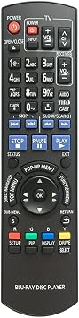 Replaced Remote Control Compatible for Panasonic DMP-BDT300 N2QAYB000508 DMPBD75 DMP-BD60K DMPBD80K DMP-BD80 DMPBD60 BD Blu-Ray Disc DVD Players