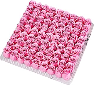 81PCS Bath Soap Rose Flower, Scented Soap Rose Petals Body for Valentine's Day, Wedding, Anniversary, Birthday, Petals Body Soaps in Gift Box