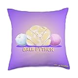 Ball Python - a cute balled up snake Throw Pillow
