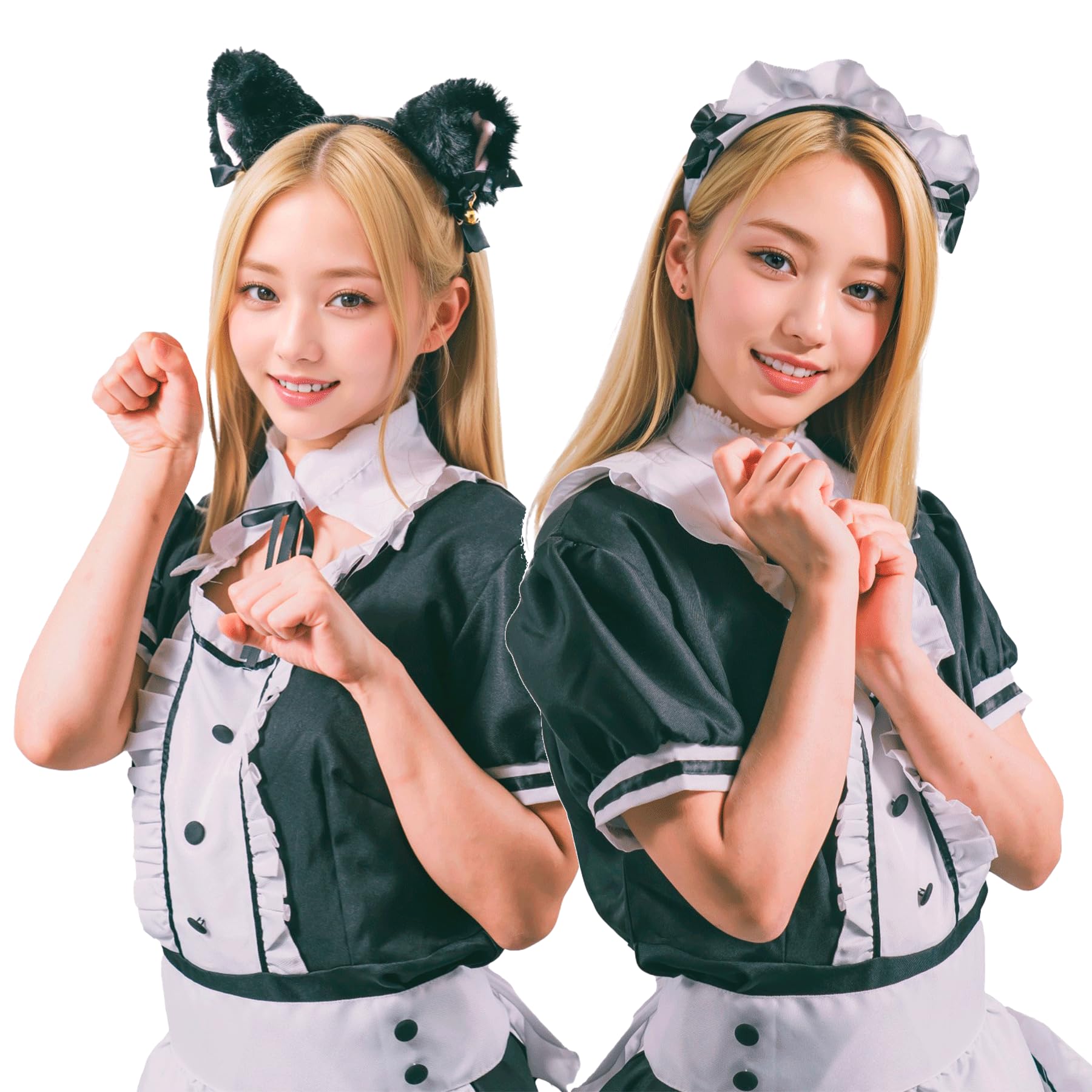 黒猫メイドコスプレ Amazon.co.jp: [COCCIA] 2WAY変身黒猫メイド 6点セット メイド