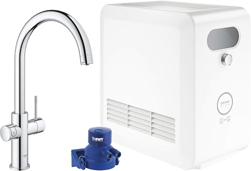 GROHE Blue - Kit con caño en C (con Bluetooth y WiFi, pantalla a color, visualiz