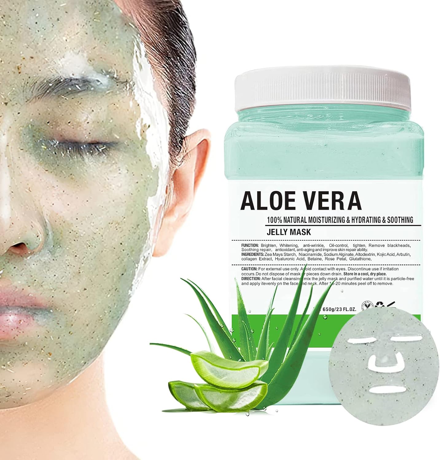 Photo 1 of *4/10/2026* POZTL Jelly Mask Powder for Facials, Aloe Vera Moisturizing Jelly Face Mask, Professional Peel Off Hydro Face Mask Powder for Fight Fine Lines, Dullness&Uneven Skin Tone, DIY SPA 23 FL OZ Mask Powder