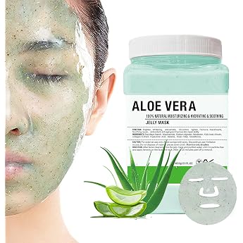 Gelee-Maskenpulver f r Gesichtsbehandlungen Aloe Vera feuchtigkeitsspendende Gelee-Gesichtsmaske DIY SPA Peel Off Hydro-Gesichtsmaskenpulver zur Bek mpfung von feinen LinienMattheit23 FL OZ