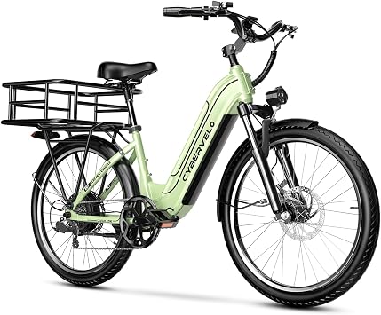 750 Peak Electric Bike for Adults,up 80 Miles Removable Battery Ebike, 26" Electric E Bike with 7-Speed,Adult Electric Bicycles for Commute Beach Snow White Womens All Terrain