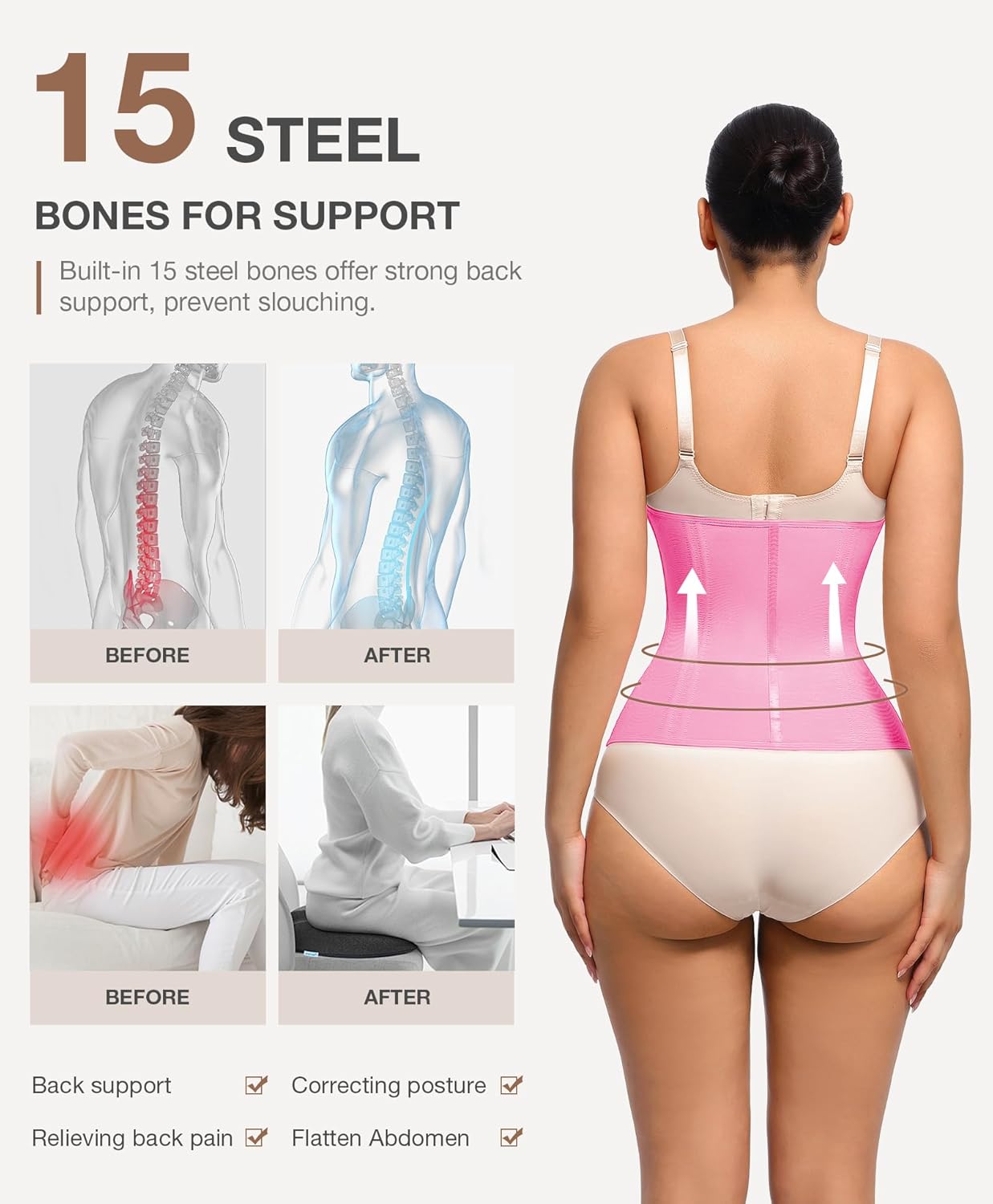 Lover-Beauty Waist Trainer for Women Corset Shapewear Tummy Control Workout Waist Cincher Body Shaper Girdle - Image 2