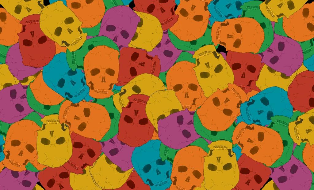 Colourful Skulls Doormat 18" X 30"