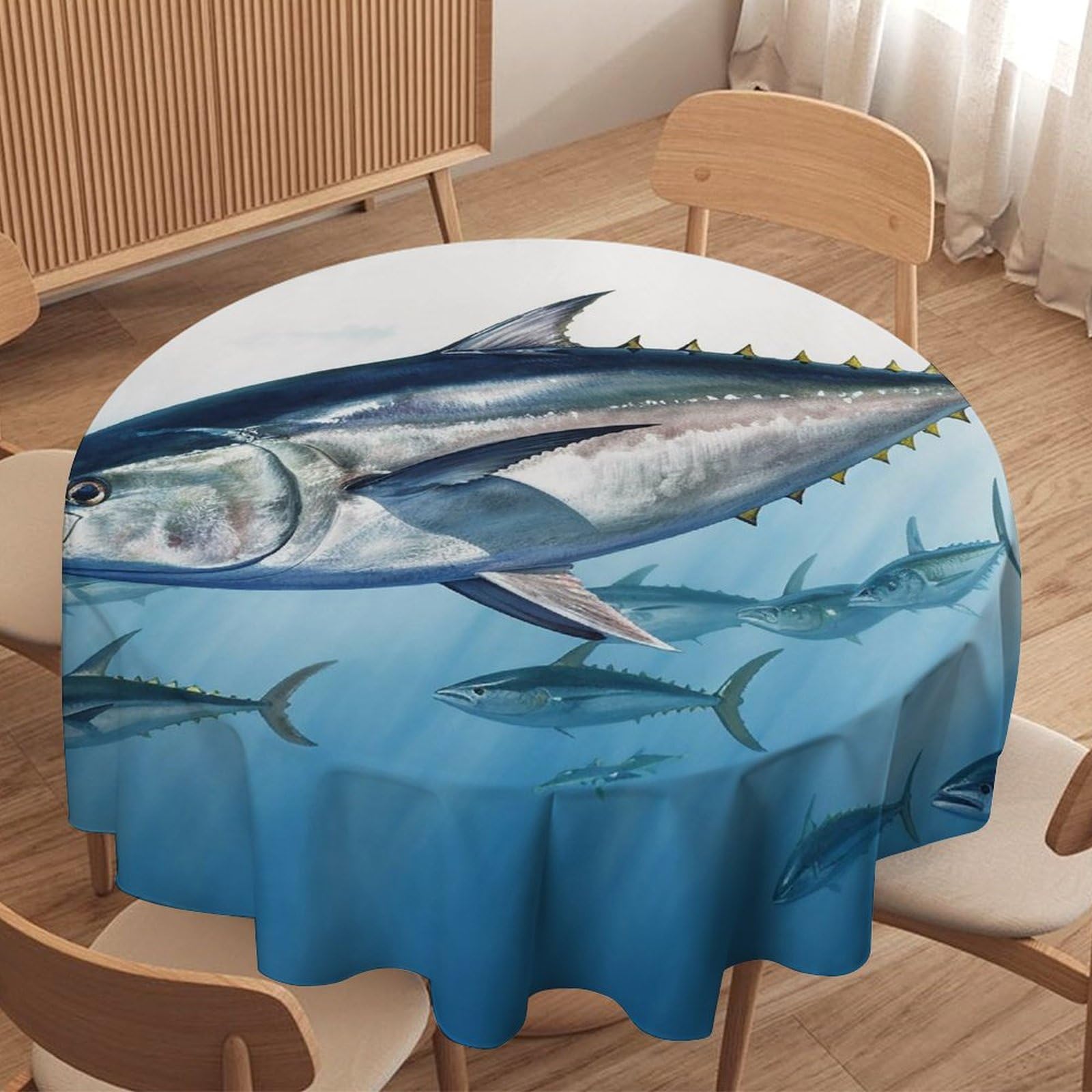 Nappe de table de salle à manger Thunnus impression textile de qualité