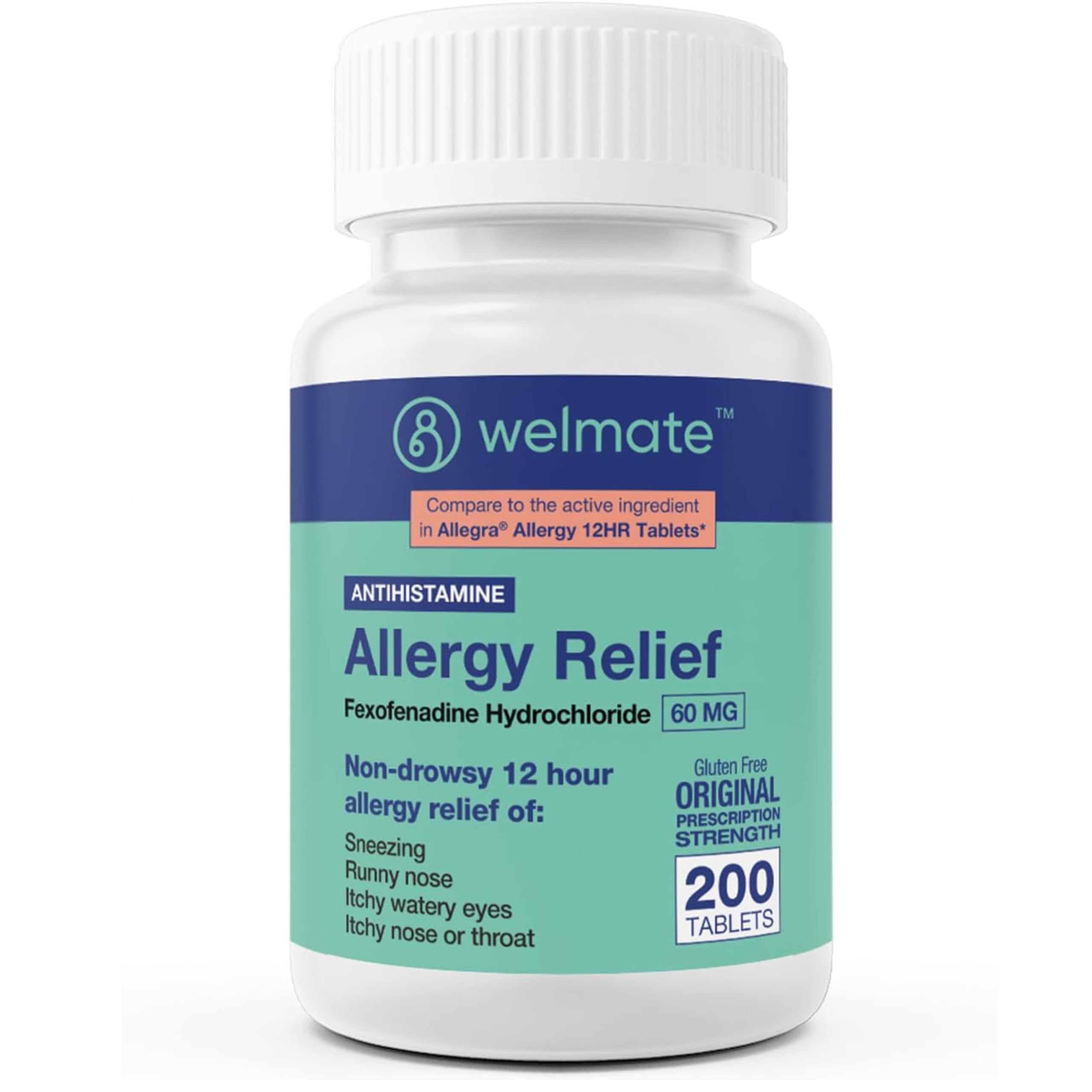 WELMATE Fexofenadine Hydrochloride 60mg (200 Tablets)