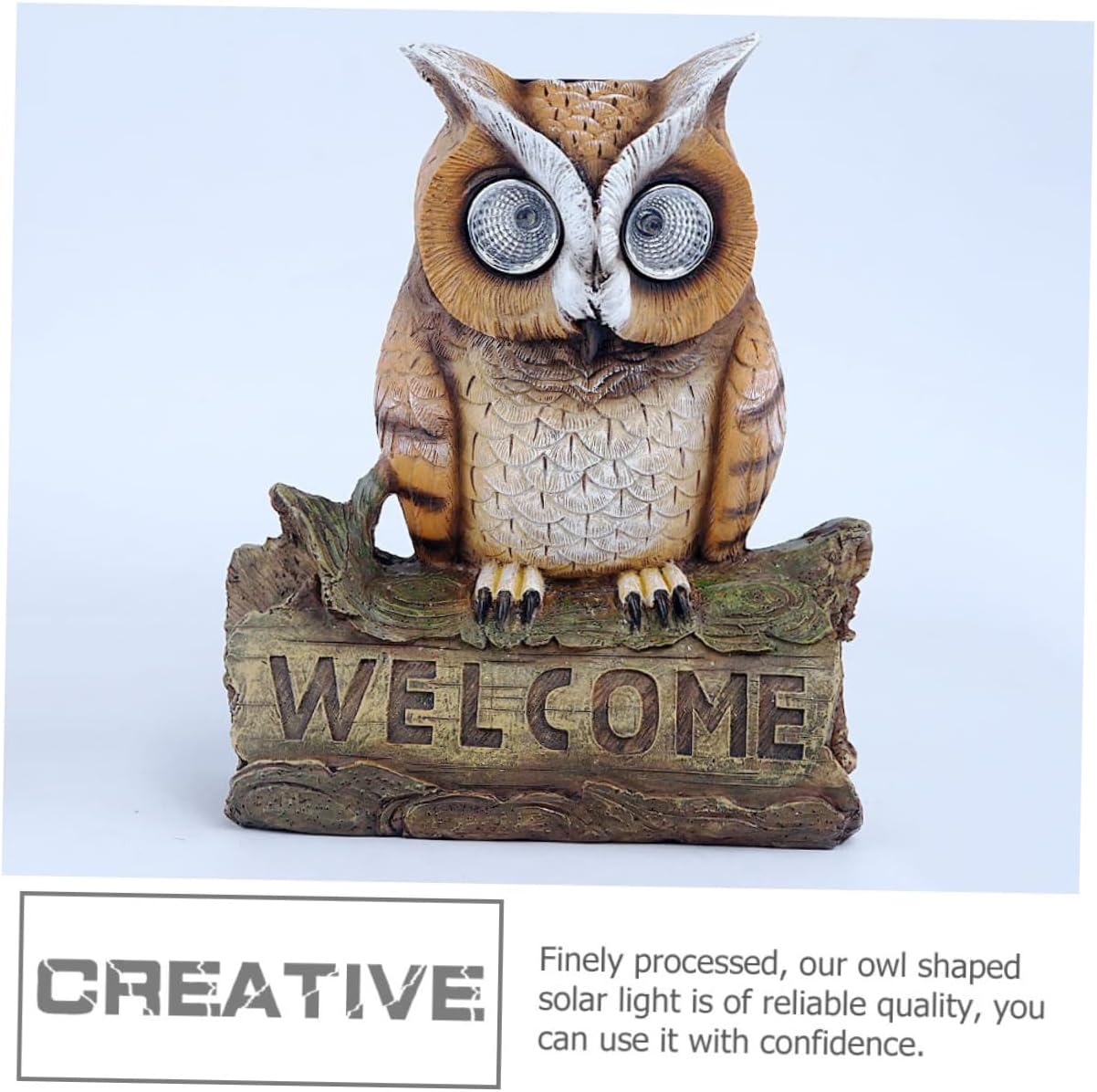 ibasenice 1pc Creative Owl Solar Light Wall Decor for Outdoor Garden Decorative Lawn Lamp Cozy Atmosphere for Patios and Yards